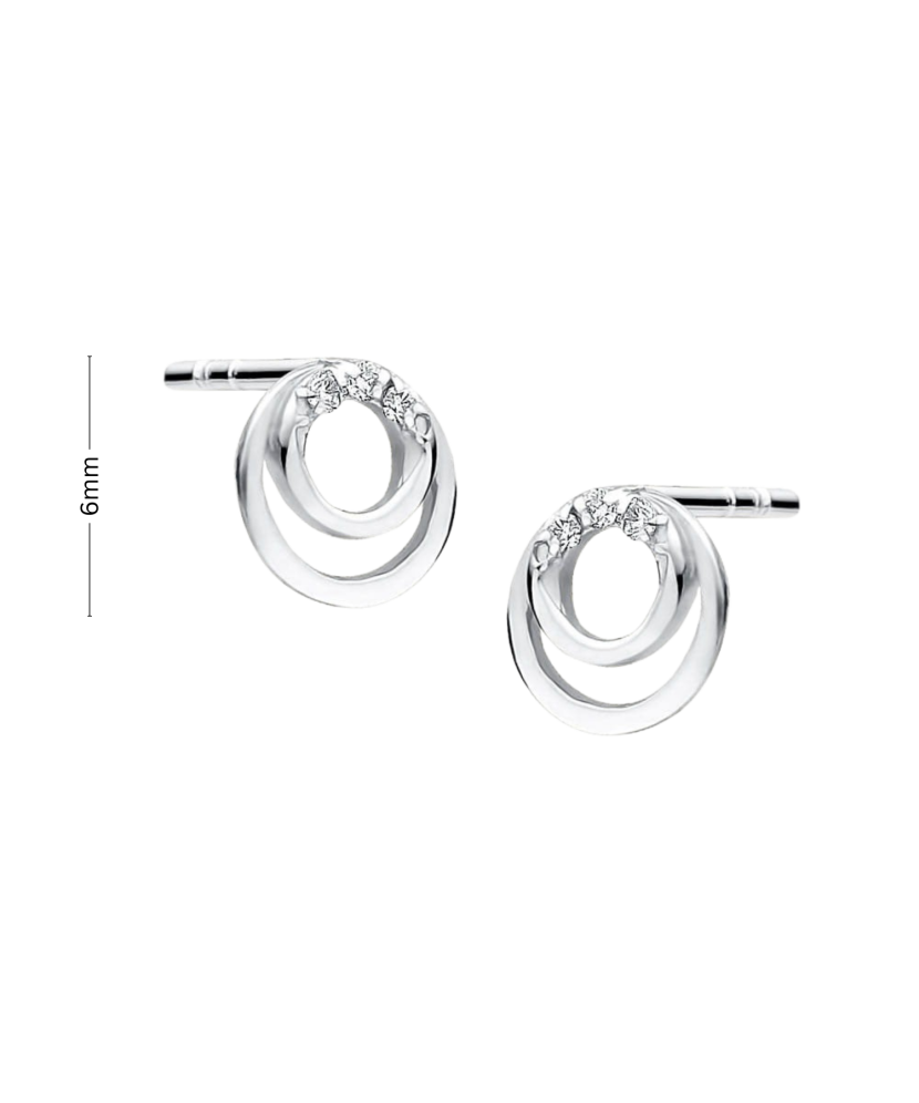 White gold earrings with diamonds