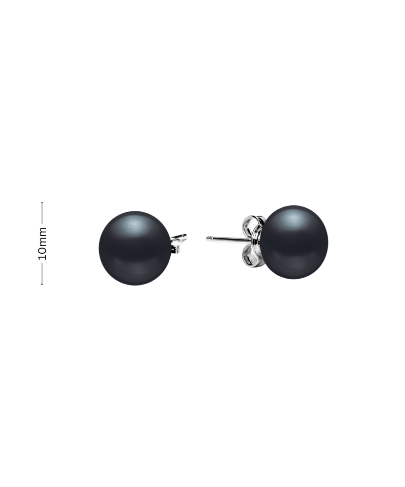Sterling silver earrings with natural pearls