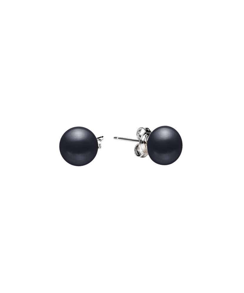 Sterling silver earrings with natural pearls