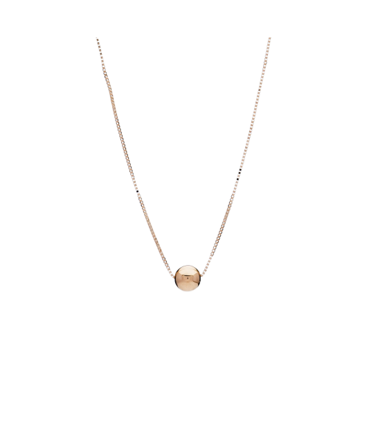 Solid gold chain "Box" with pendant