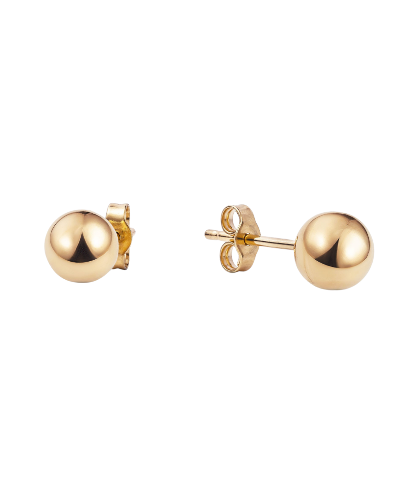Gold earrings 7mm