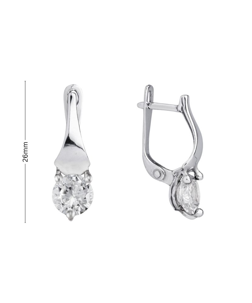 Sterling silver earrings with zirconium