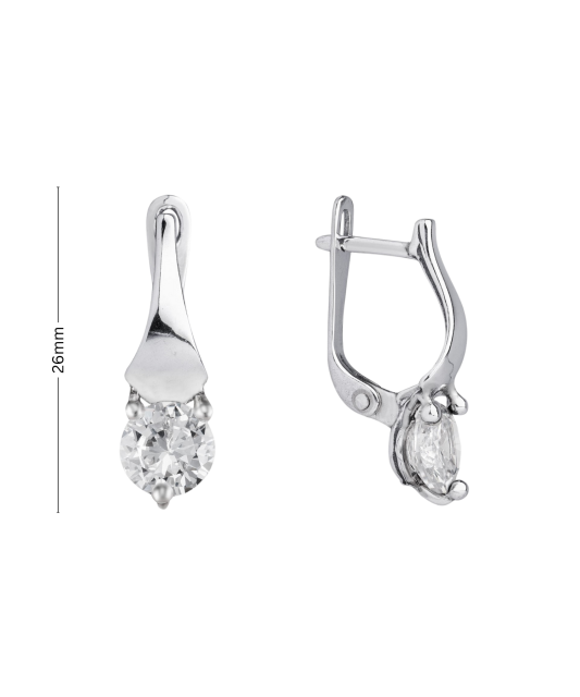 Sterling silver earrings with zirconium