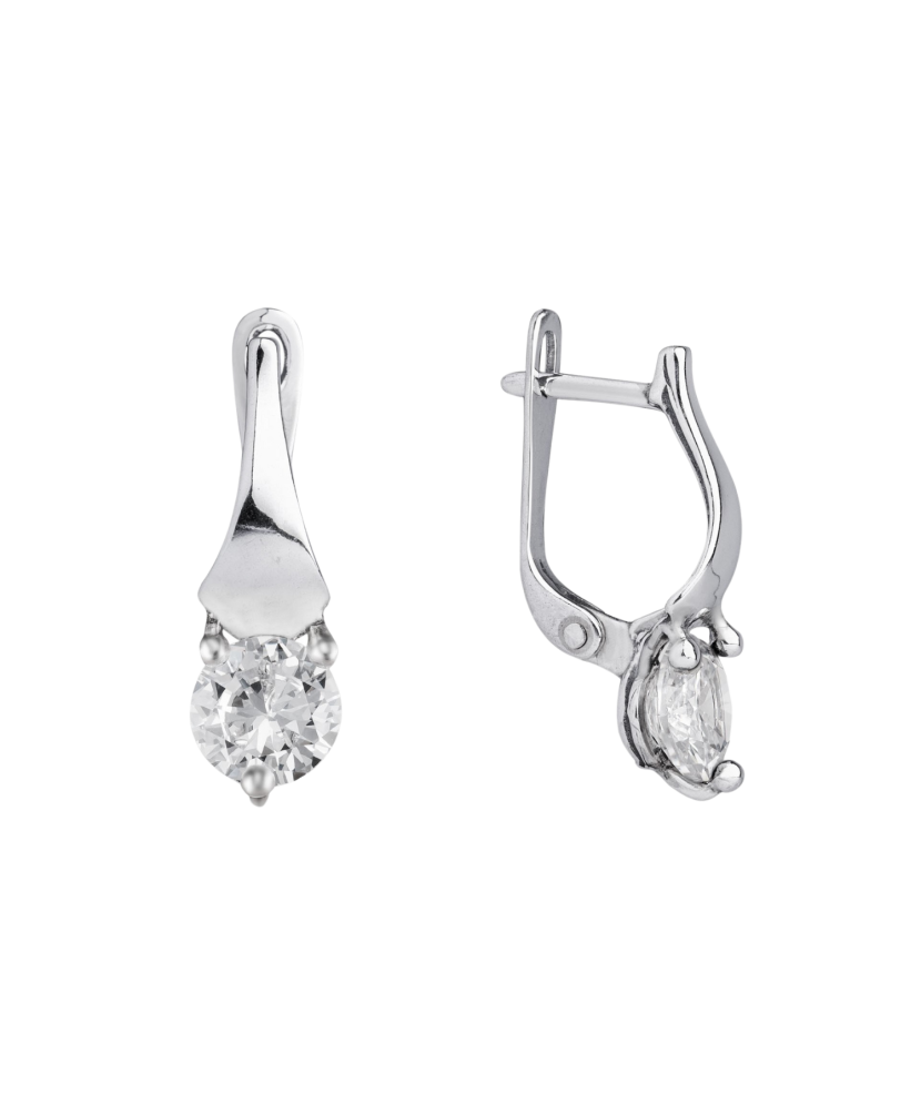 Sterling silver earrings with zirconium