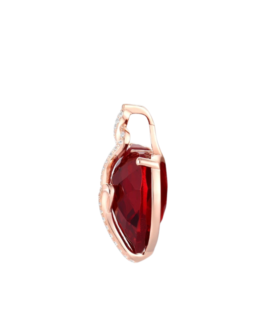 Gilded Sterling Silver pendant with zircons "Heart"