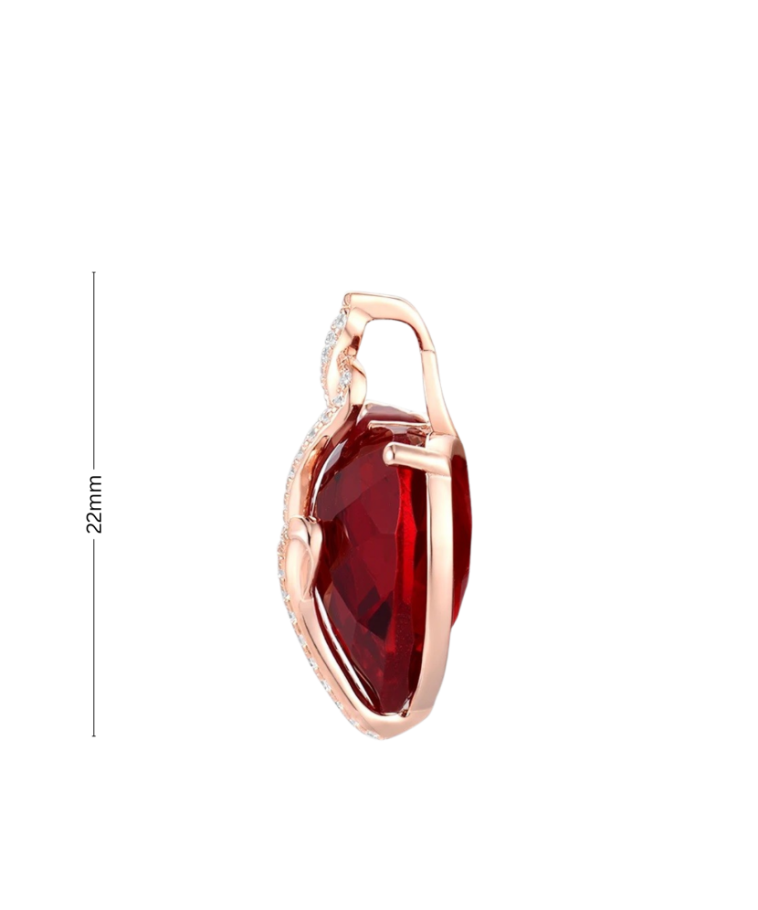 Gilded Sterling Silver pendant with zircons "Heart"