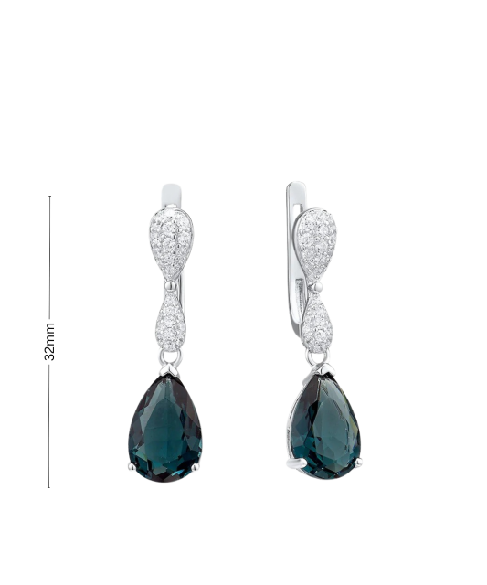 Sterling silver earrings with zircons