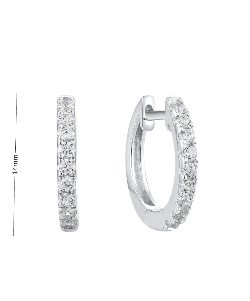 Sterling silver earrings with zircons