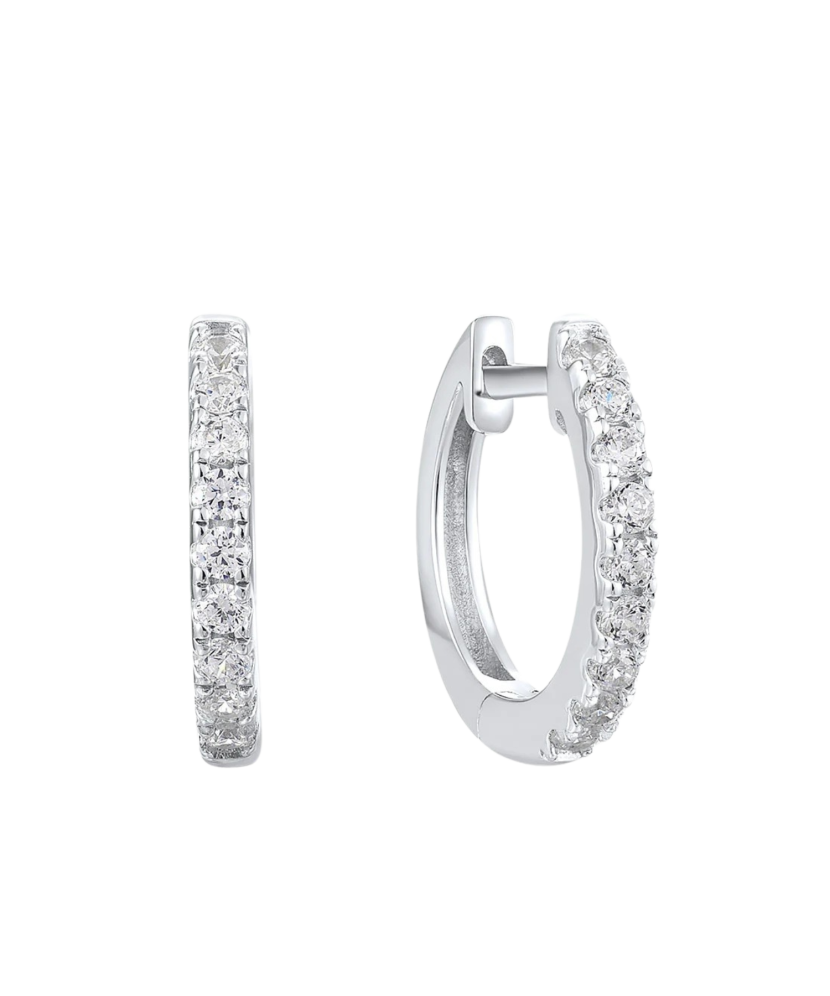 Sterling silver earrings with zircons