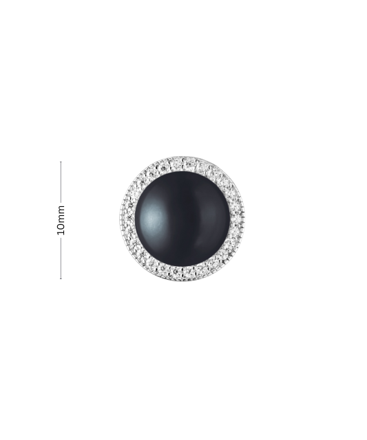 Sterling silver pendant with pearl and zircons