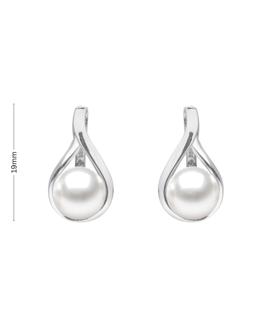 Серьги из серебра с жемчугом