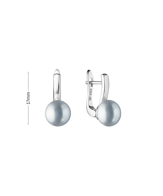 Серьги из серебра с жемчугом