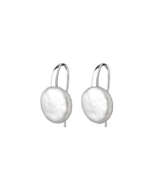 Серьги из серебра с натуральным жемчугом