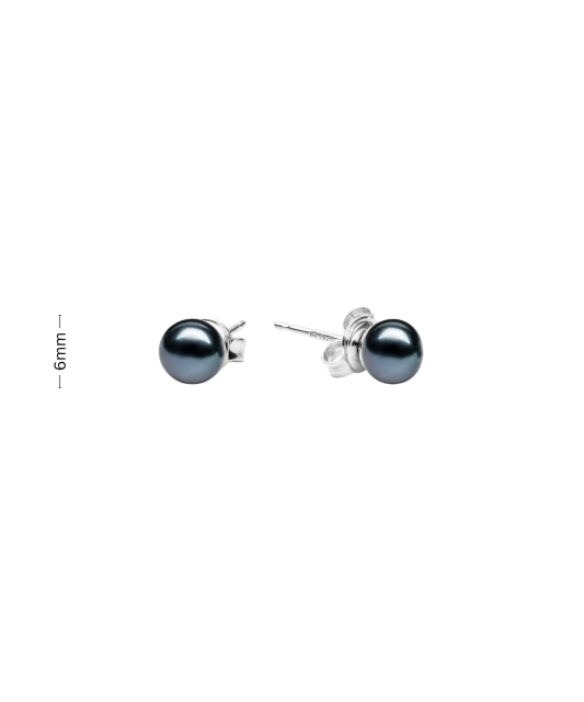 Серьги из серебра с жемчугом 6мм