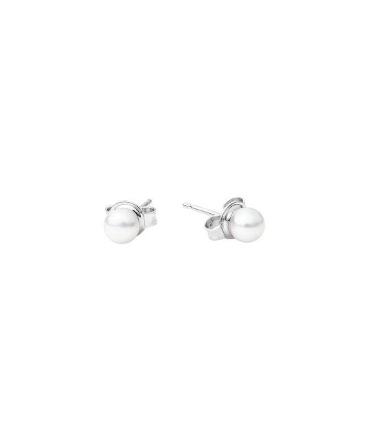 Sterling silver earrings with pearls 5mm