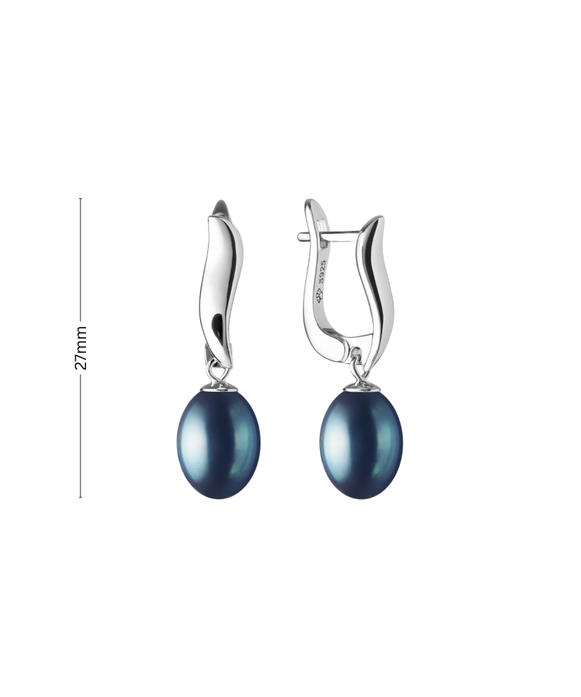 Sterling silver earrings with pearls