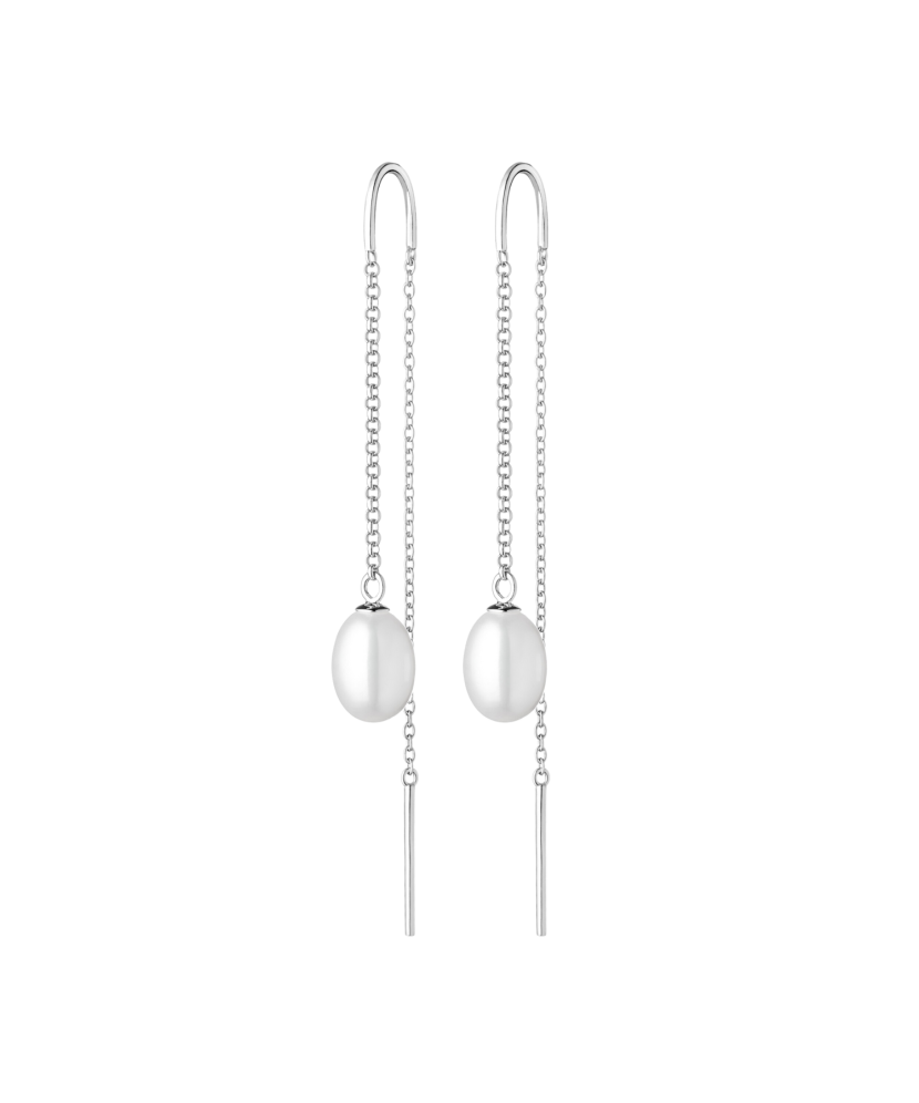 Sterling silver earrings with pearls
