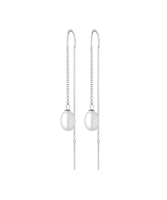 Серьги из серебра с жемчугом