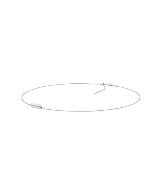 Sterling silver chain with pearls