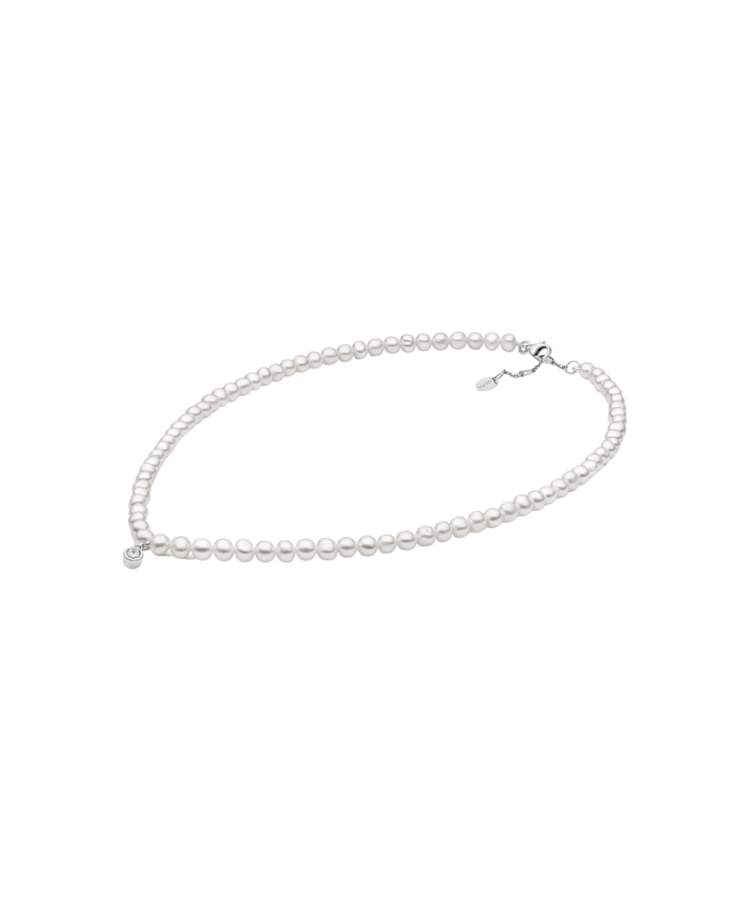 Pearl necklaces with sterling silver
