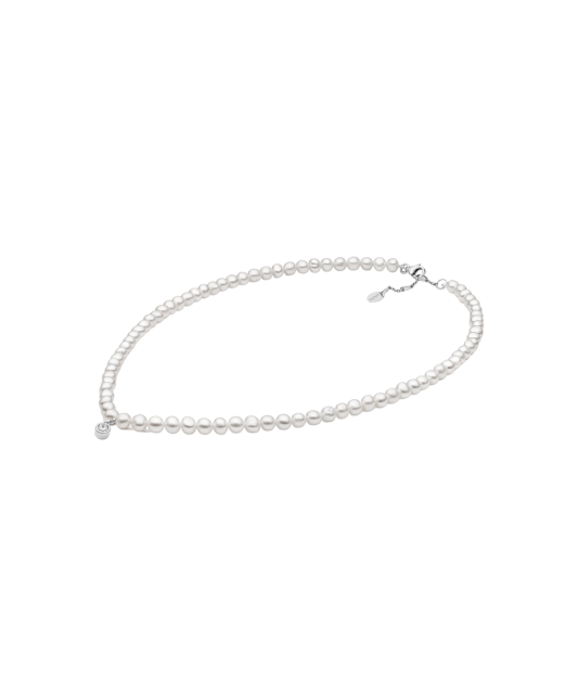 Pearl necklaces with sterling silver