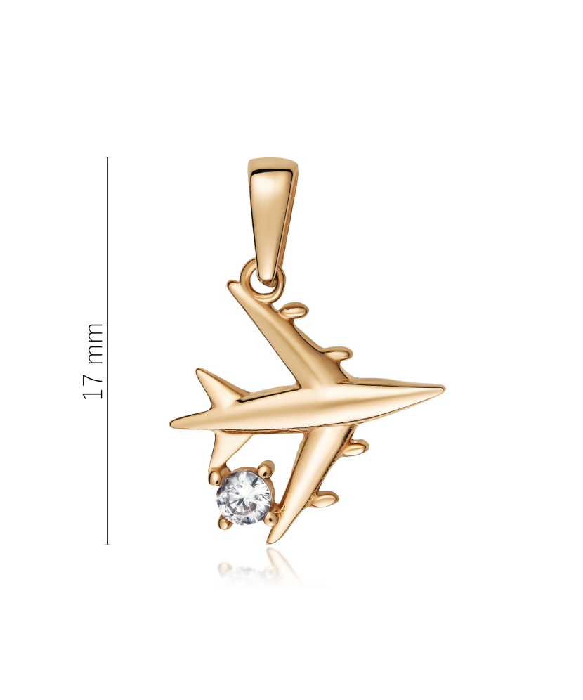 Золотой подвеска с цирконами Золотой подвеска с цирконами