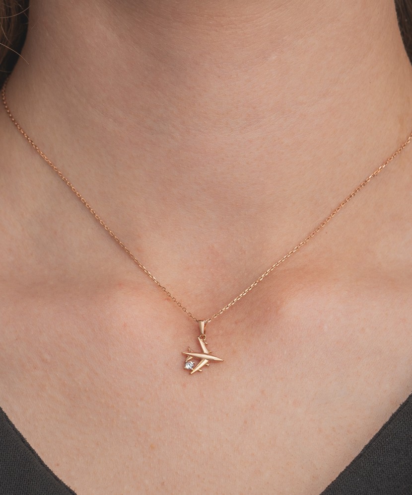 Золотой подвеска с цирконами Золотой подвеска с цирконами