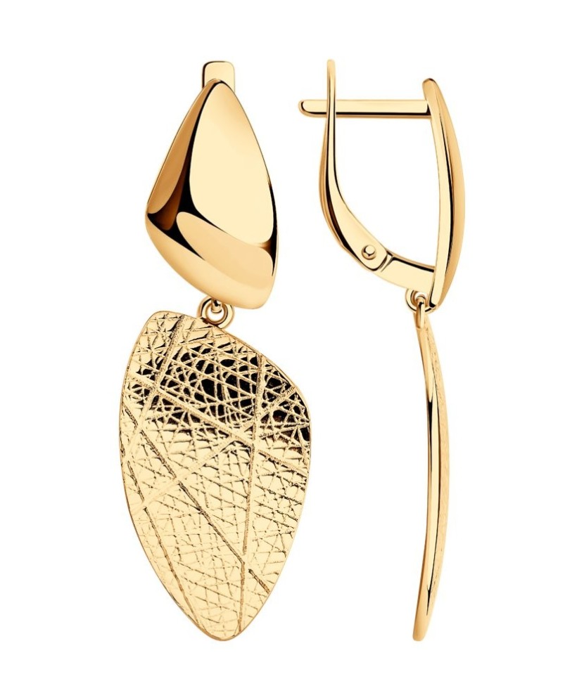 Paauksuoti sidabriniai auskarai - Sidabriniai auskarai - Goldinga