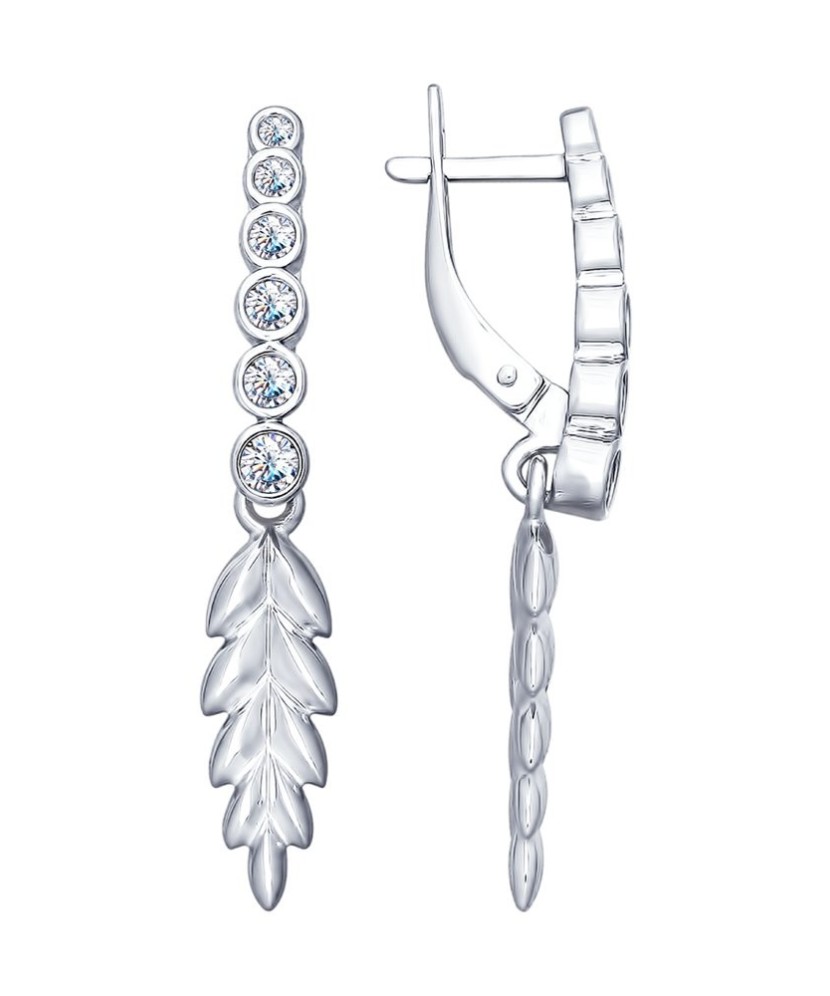 Sidabriniai auskarai su cirkoniais - Sidabriniai auskarai - Goldinga