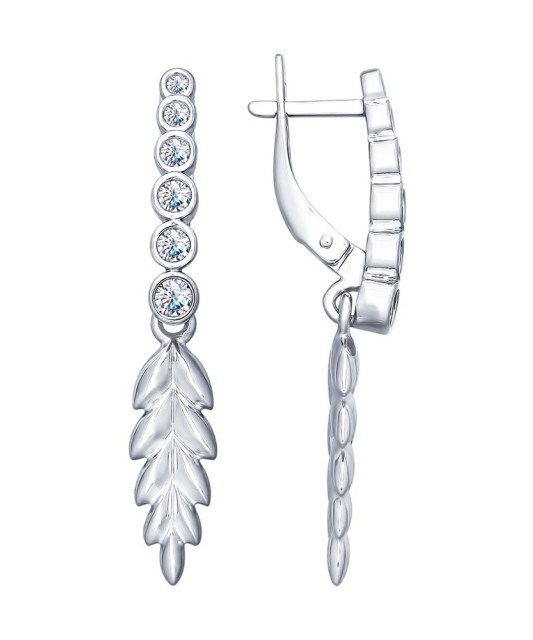 Sidabriniai auskarai su cirkoniais - Sidabriniai auskarai - Goldinga