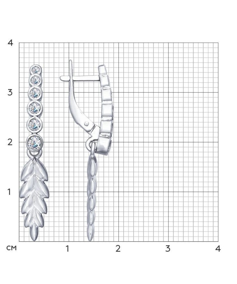 Sidabriniai auskarai su cirkoniais  - Goldinga Sidabriniai auskarai su cirkoniais  - Goldinga
