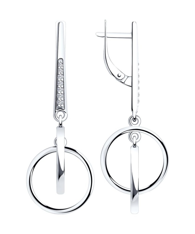 Sidabriniai auskarai su cirkoniais - Sidabriniai auskarai - Goldinga