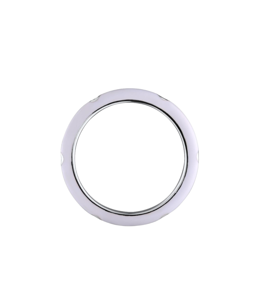 Sterling silver ring with enemal and zircons