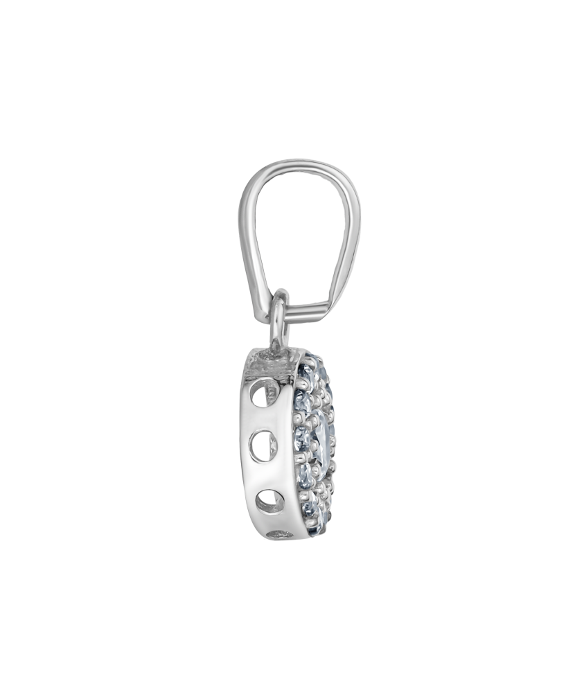 White gold pendant with zircons