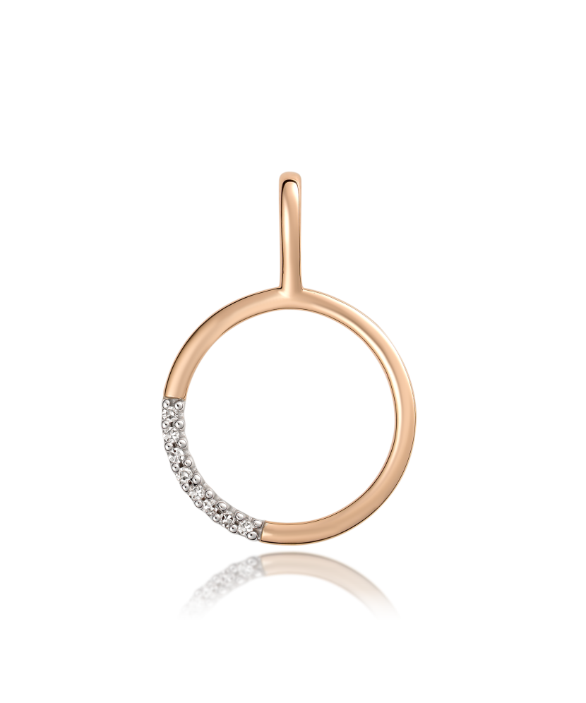 Gold pendant with diamonds