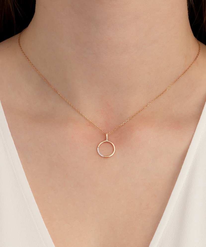 Золотой подвеска с алмазами