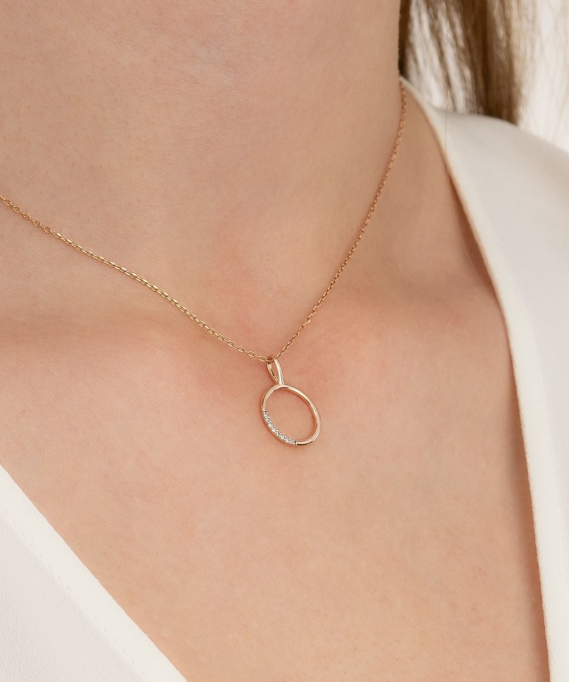 Золотой подвеска с алмазами