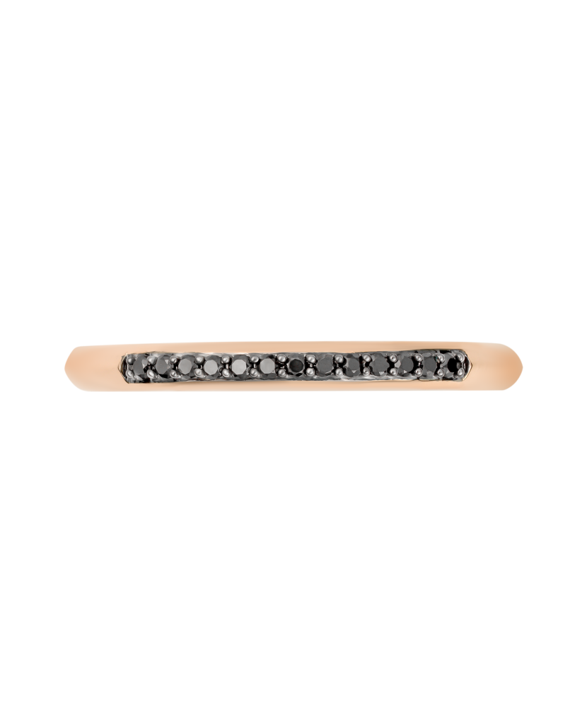 Gold ring with black diamonds Gold ring with black diamonds