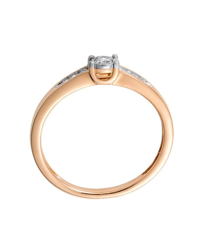Gold ring with diamonds