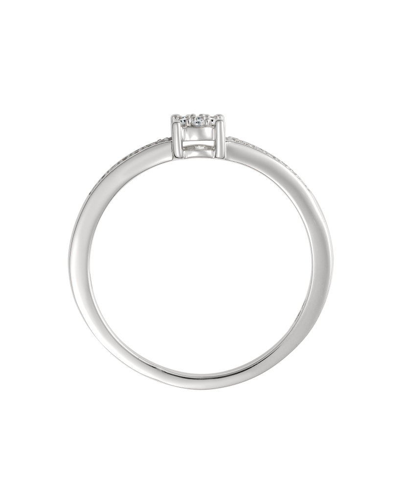 White gold ring with diamonds