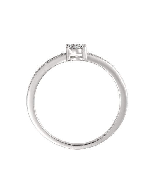 White gold ring with diamonds