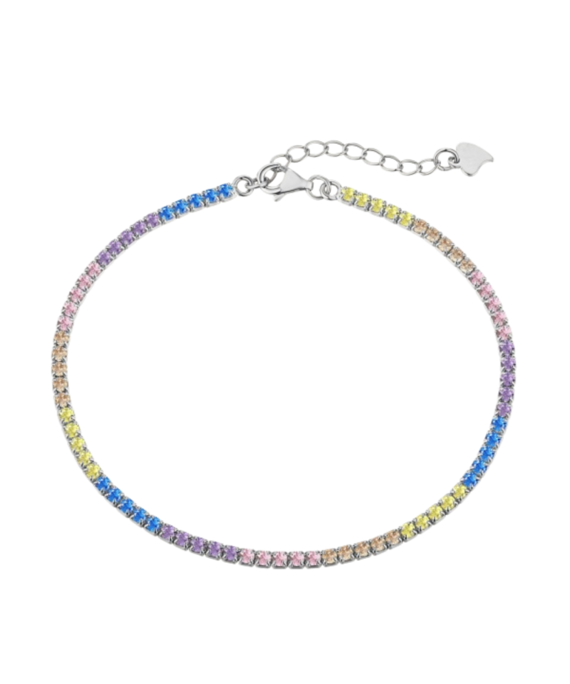 Серебряный браслет с цирконами