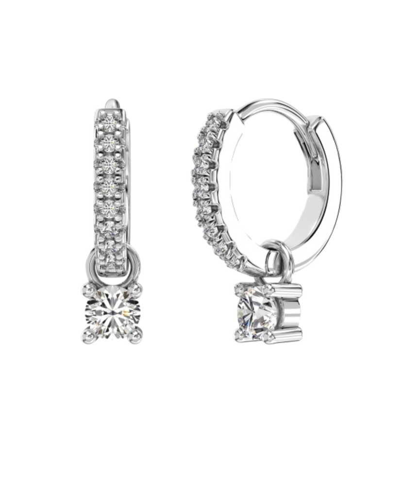 Sterling silver earrings with zircons