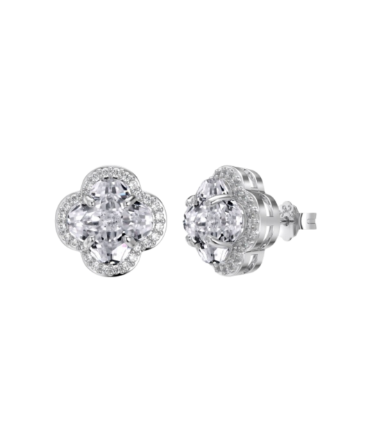 Серьги из серебра с цирконами