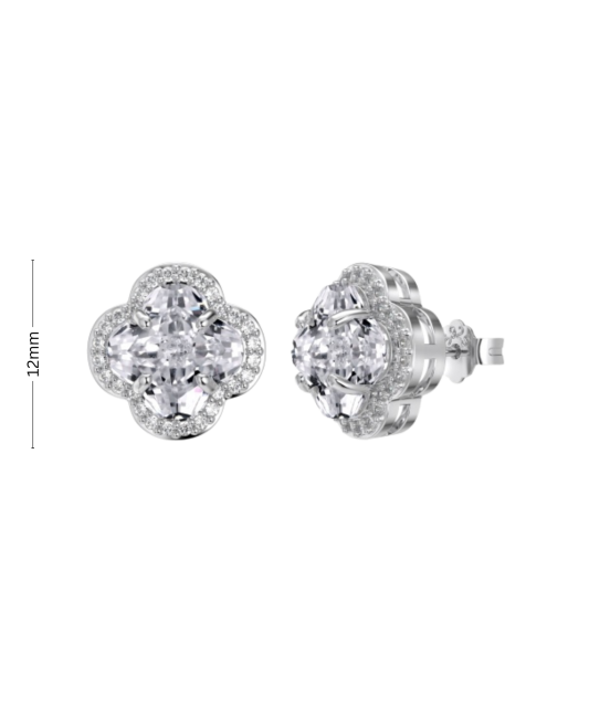 Серьги из серебра с цирконами