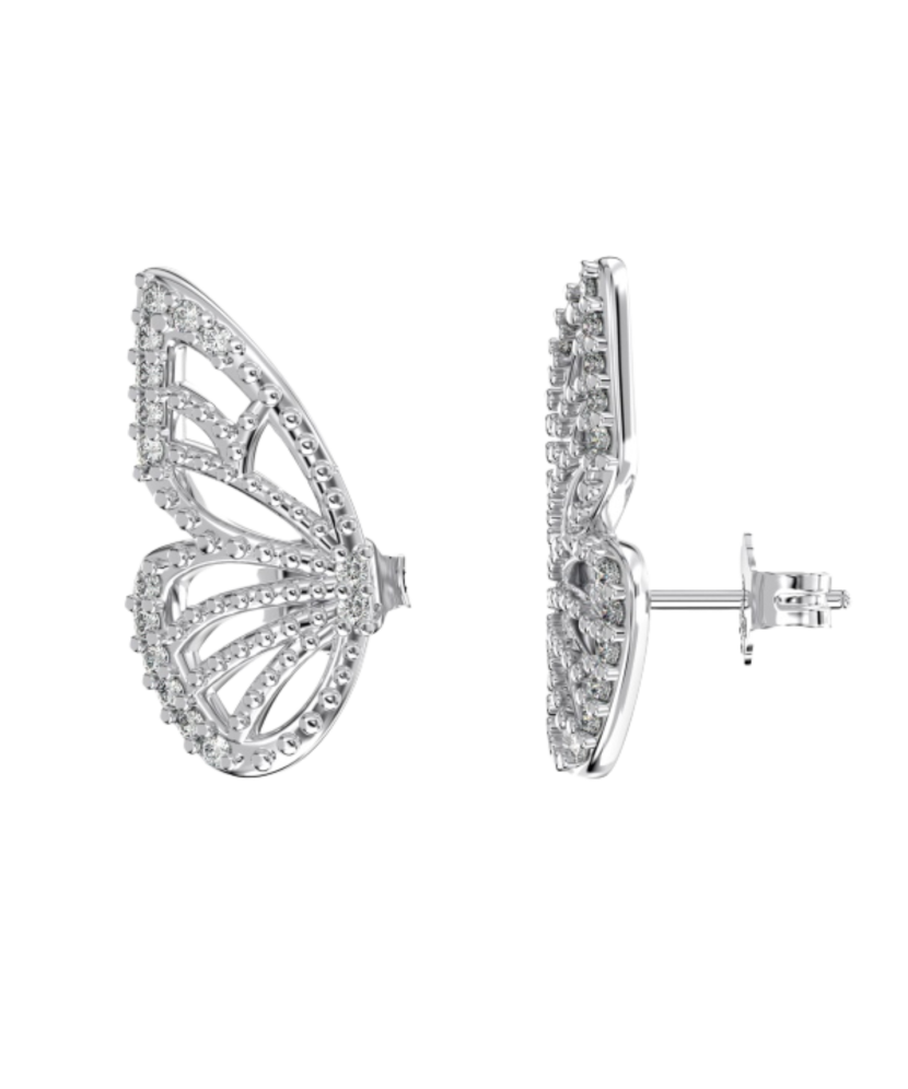 Серьги из серебра с цирконами