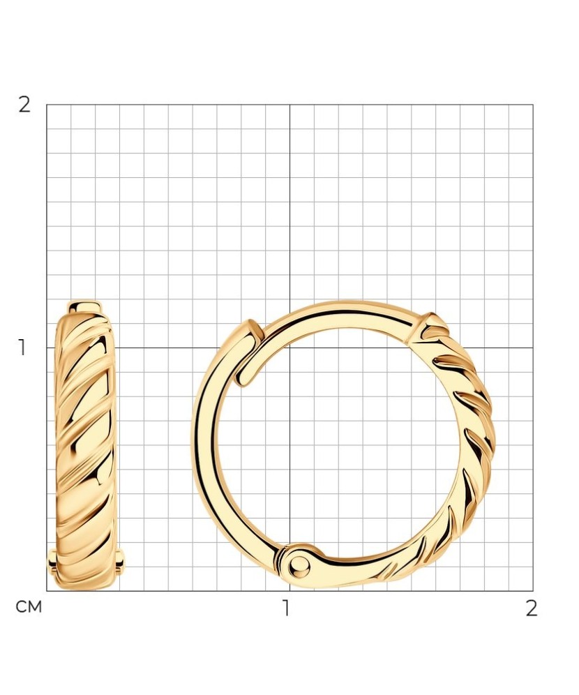 Gilded sterling silver earrings