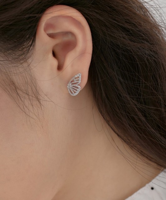 Серьги из серебра с цирконами