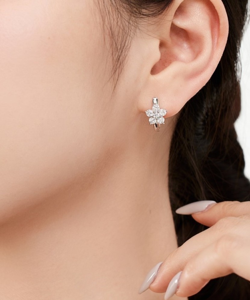 Sterling silver earrings with zircons