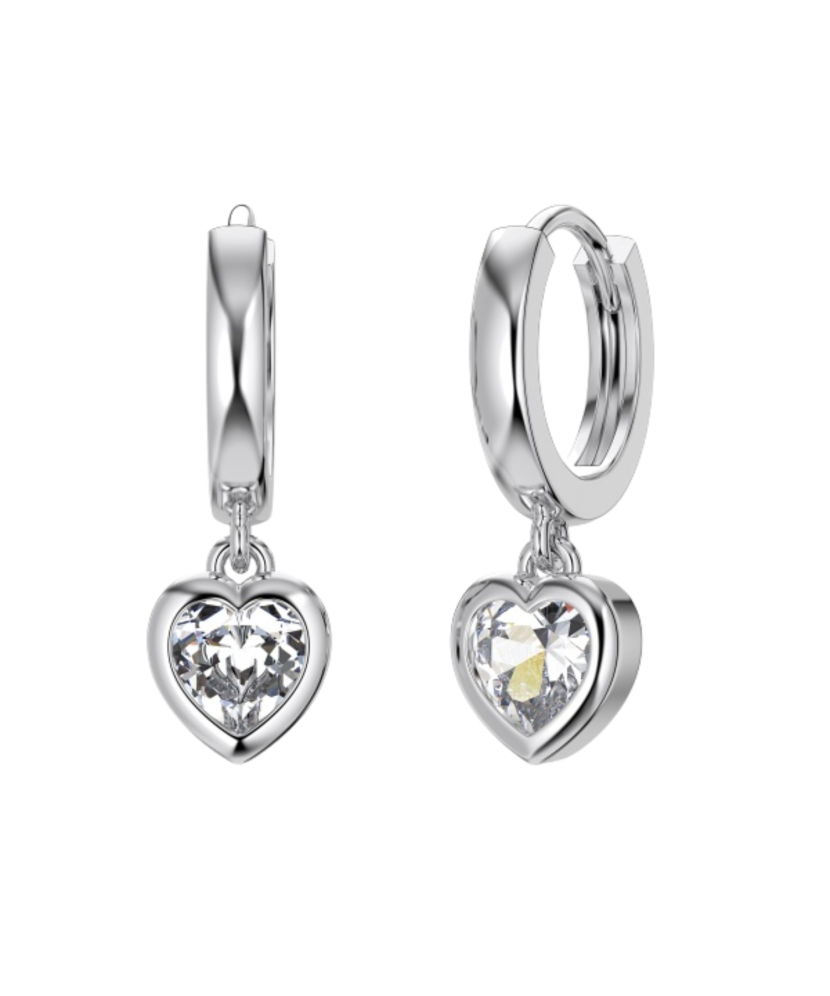 Серьги из серебра с цирконами